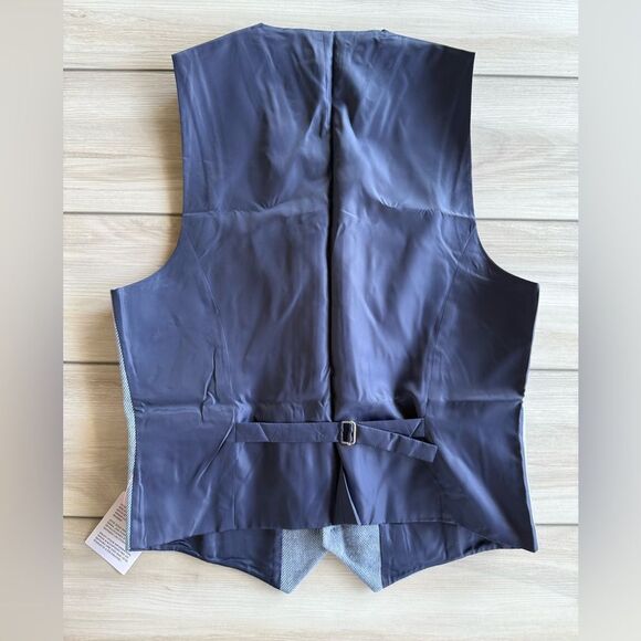 ASOS DESIGN Skinny Suit Vest with Wool  Blue Chest 42 Regular NWT IN PACKAGE - Picture 6 of 10